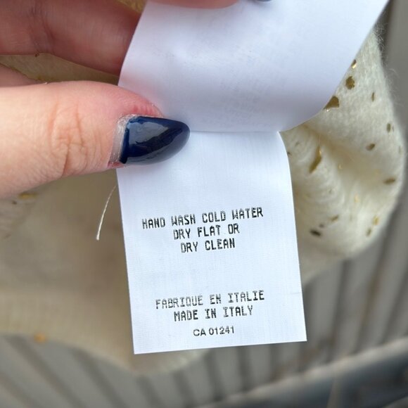 Simons Italy Wool Alpaca Blend Sleeveless Cream Knit Sweater Top - Picture 6 of 8